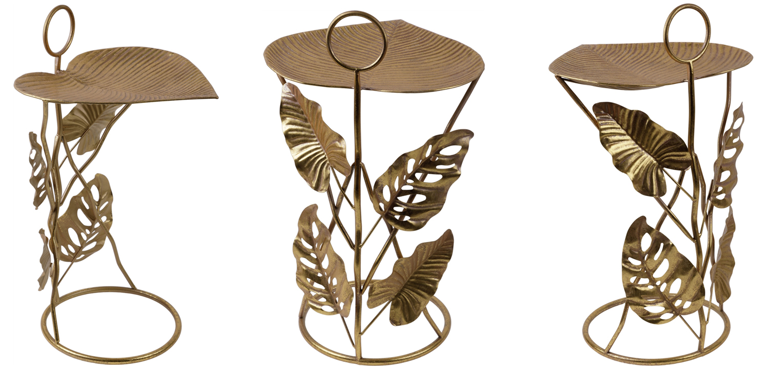 Приставной стол Monstera Leaves Side Table - фото