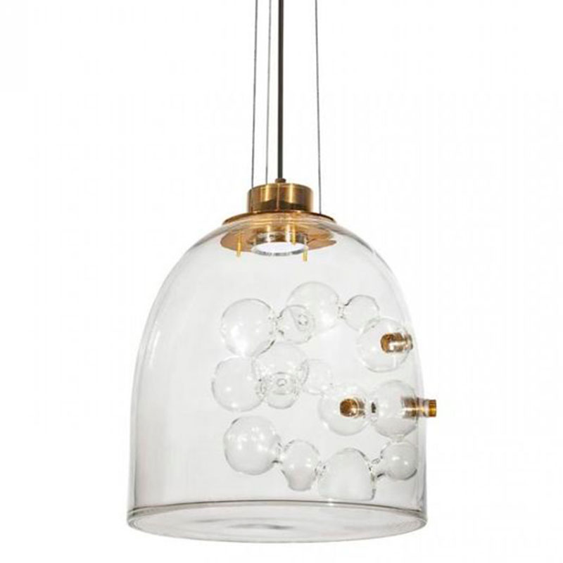 Подвесной светильник Lamps Inside Bubbles side bell Золотой Прозрачный в Перми | Loft Concept 