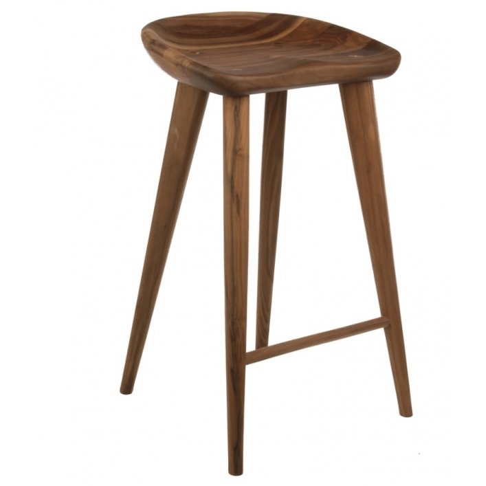 Барный стул Craig Bassam Tractor Counter Stool Белый дуб Орех в Перми | Loft Concept 