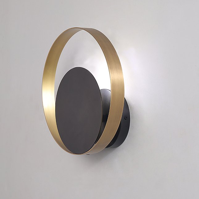 Бра VeniceM CIRCLE WALL LAMP Латунь Черный в Перми | Loft Concept 