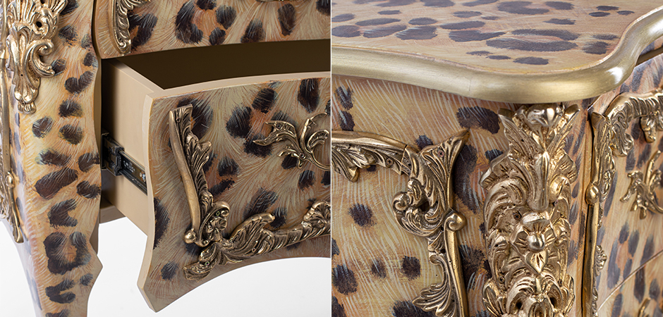 Комод стиль рококо Ref 573 Commode L. XV Leopard Комод стиль рококо Ref 573 Commode L. XV Leopard - Loft-Concept в Перми
