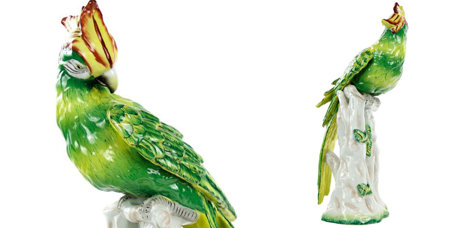 Статуэтка Porcelain Green Parrot Статуэтка Porcelain Green Parrot - Loft-Concept в Перми