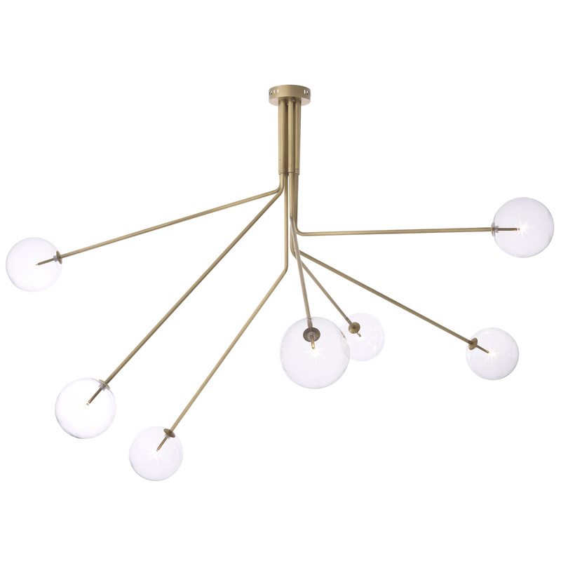 Люстра Eichholtz Chandelier Topaz Brass Латунь Прозрачный в Перми | Loft Concept 