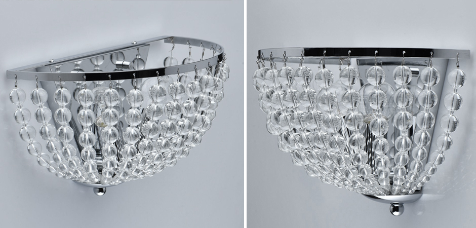 Бра Virginia Clear Beads Wall Lamp chrome Бра Virginia Clear Beads Wall Lamp chrome - Loft-Concept в Перми