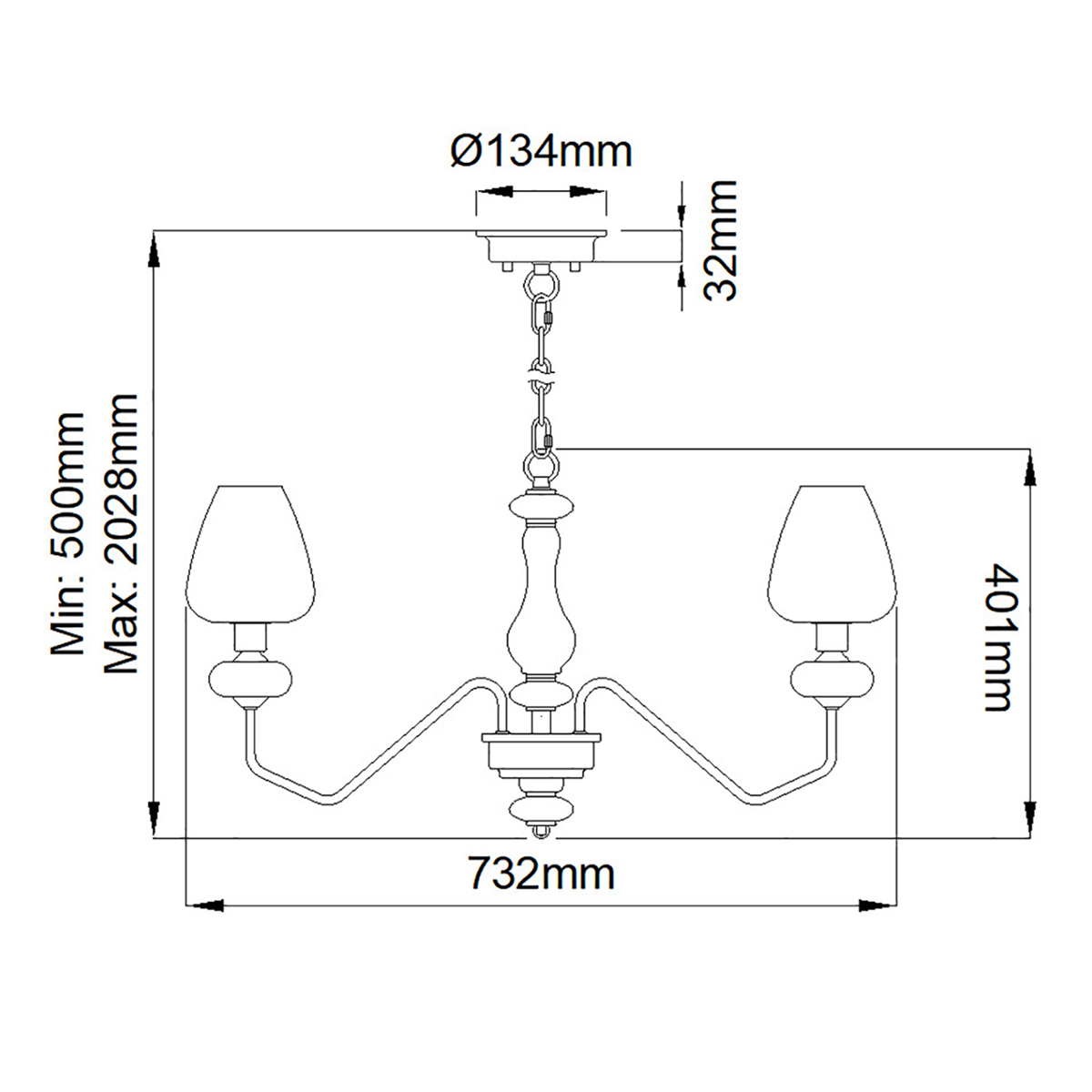  Люстра с 5-ю стеклянными плафонами в форме бокалов и угловыми кронштейнами Elstead Lighting в Перми