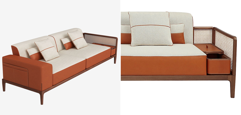 Диван Rattan Armrest Sofa Terracotta Диван Rattan Armrest Sofa Terracotta - Loft-Concept в Перми