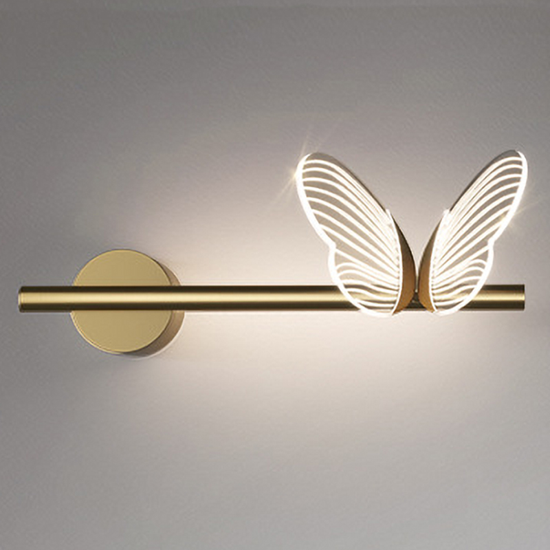 Бра Бабочка Butterfly Wall Lamp F Золотой Прозрачный в Перми | Loft Concept 