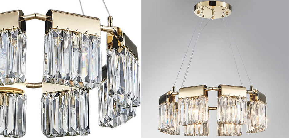 Люстра Crystal Pendants gold 8 Люстра Crystal Pendants gold 8 - Loft-Concept в Перми