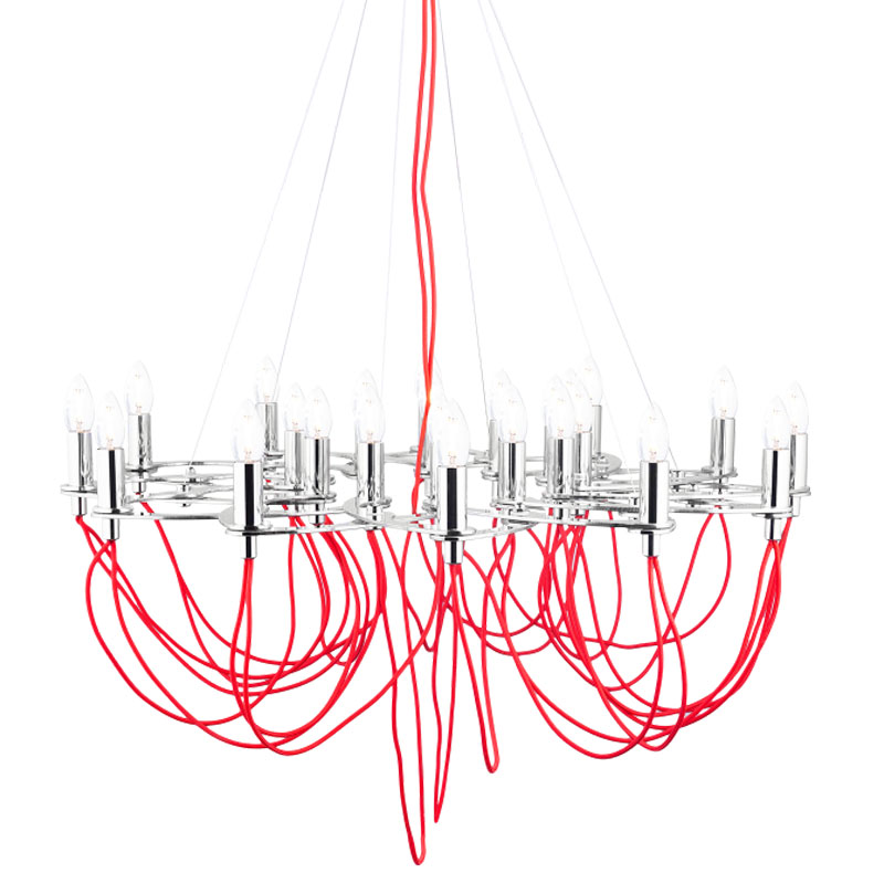 Люстра Lorkcan Красный Серебряный в Перми | Loft Concept 