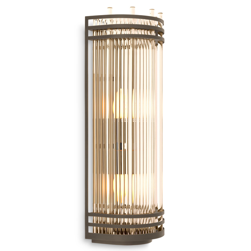 Бра Eichholtz Wall Lamp Gulf L Bronze Бронза Прозрачный в Перми | Loft Concept 