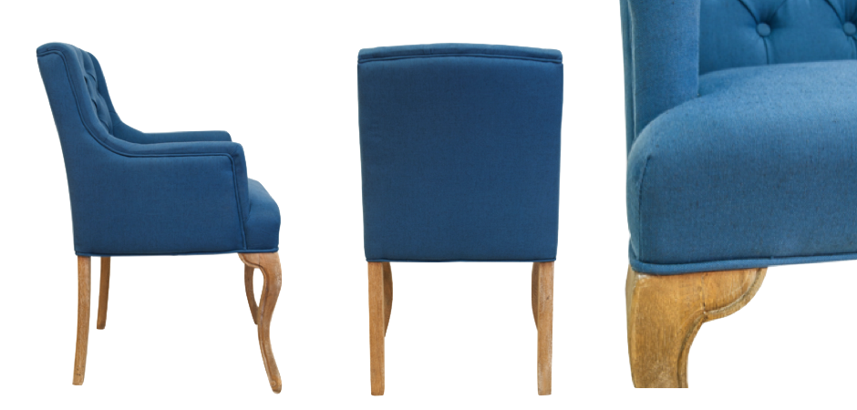 Стул French chairs Provence Amelia Blue ArmChair Стул French chairs Provence Amelia Blue ArmChair - Loft-Concept в Перми