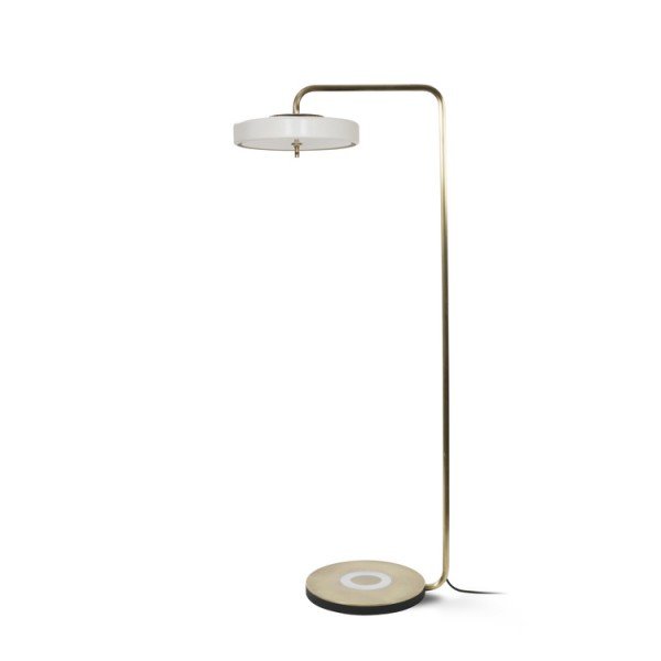 Торшер Bert Frank REVOLVE FLOOR LAMP White Золотой Белый в Перми | Loft Concept 