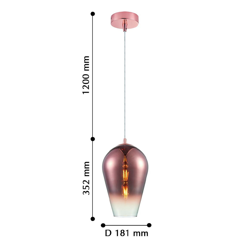 Подвесной светильник с градиентом медного цвета SPARKLE в Перми