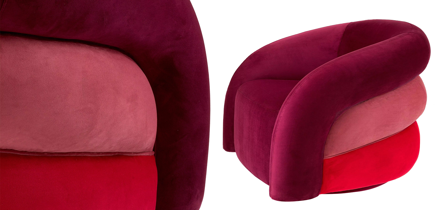 Кресло Eichholtz Chair Novelle Bordeaux Red Velvet - фото №1