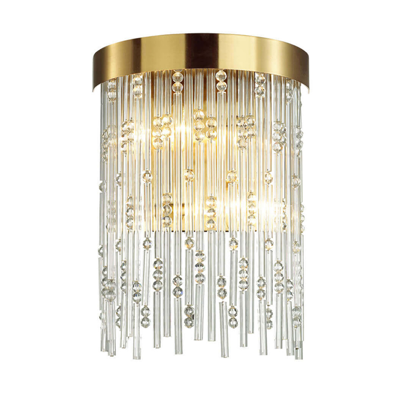 Бра Hailstorm Rain Kerri Wall lamp gold Прозрачный (Transparent) Золотой в Перми | Loft Concept 