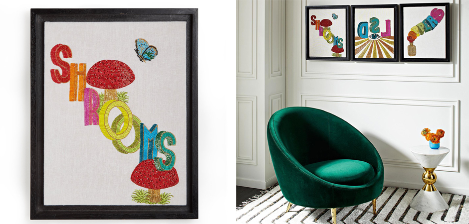 Панно Jonathan Adler Shrooms Beaded Wall Art Панно Jonathan Adler Shrooms Beaded Wall Art - Loft-Concept в Перми