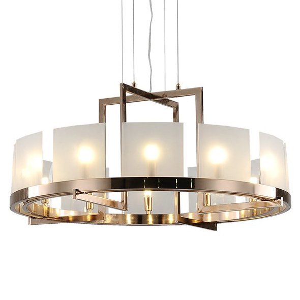 Люстра Powell and bonnell Halo Chandelier Белый Розовое золото в Перми | Loft Concept 