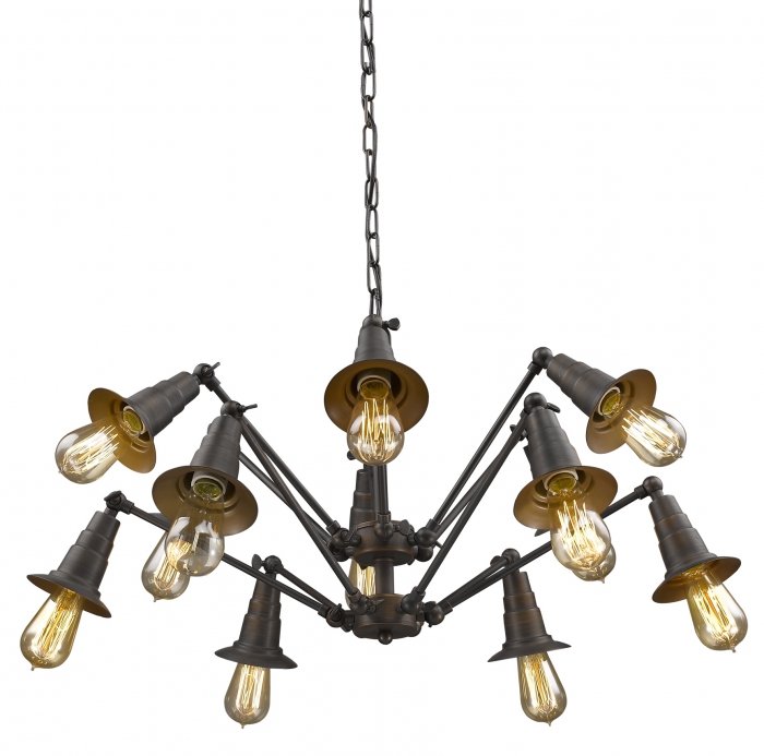 Люстра Loft Spider Chandelier 12 Коричневый винтаж в Перми | Loft Concept 