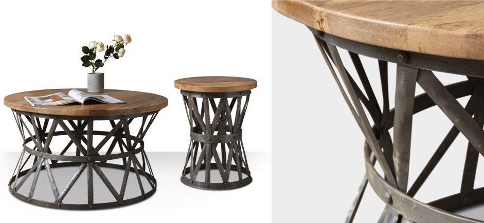 Журнальный стол Industrial Rust Barrel 80 Table Журнальный стол Industrial Rust Barrel 80 Table - Loft-Concept в Перми