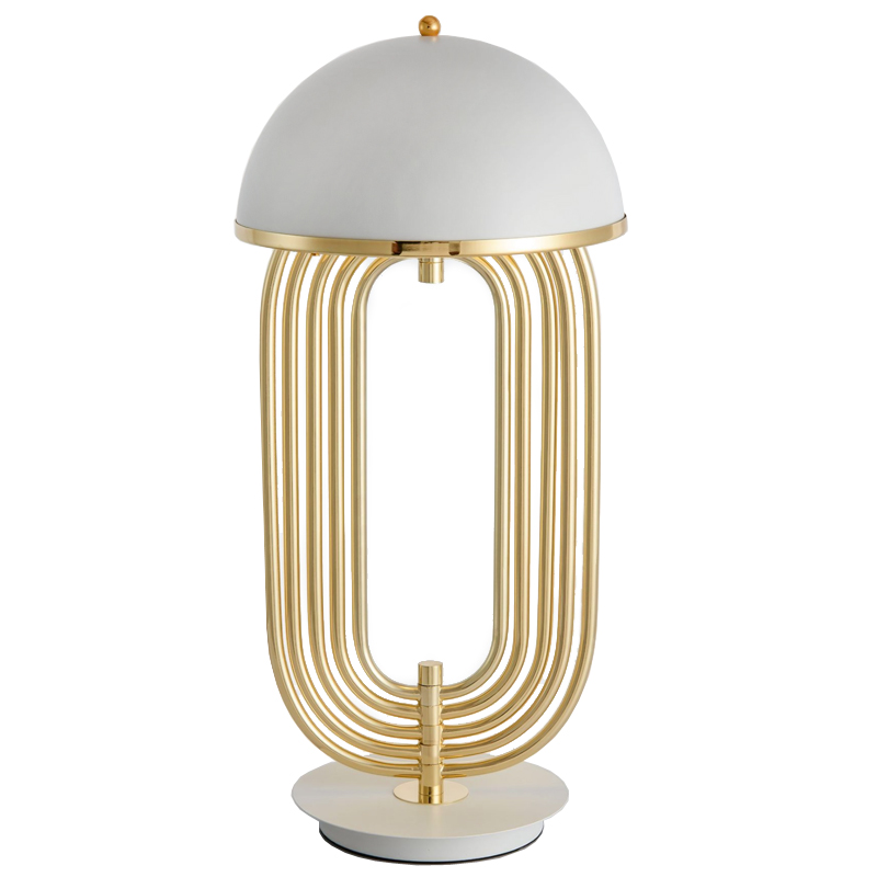 Настольная лампа Delightfull Turner Table Lamp White Глянцевое золото Белый в Перми | Loft Concept 