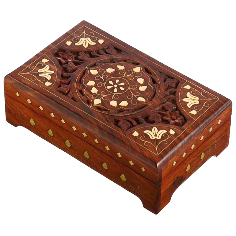 Шкатулка Pallvi Indian Inlay Box Коричневый в Перми | Loft Concept 