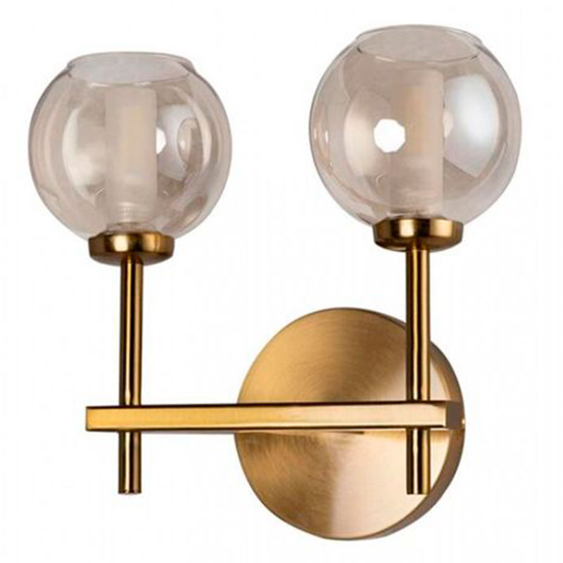 Бра RH Boule de Cristal Double Wall Lamp amber Gold Золотой Амбре янтарь в Перми | Loft Concept 