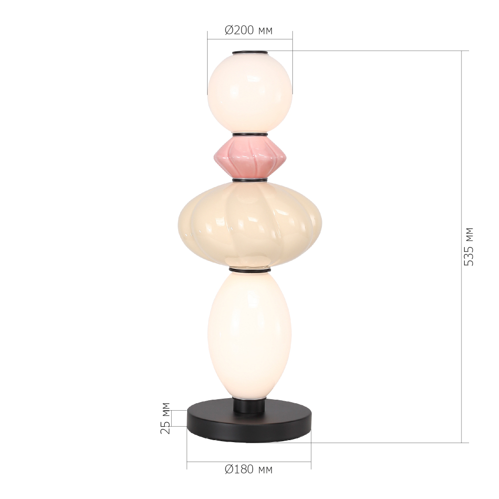 Настольная лампа с фигурными керамическими элементами Fragrant Light в Перми