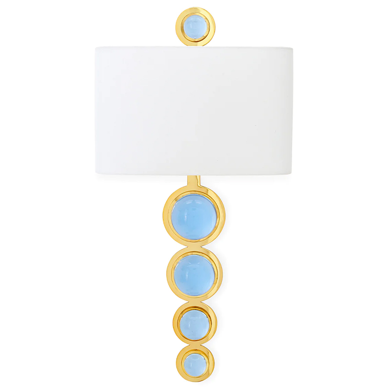 Бра GLOBO SCONCE Jonathan Adler Белый Голубой Золотой в Перми | Loft Concept 