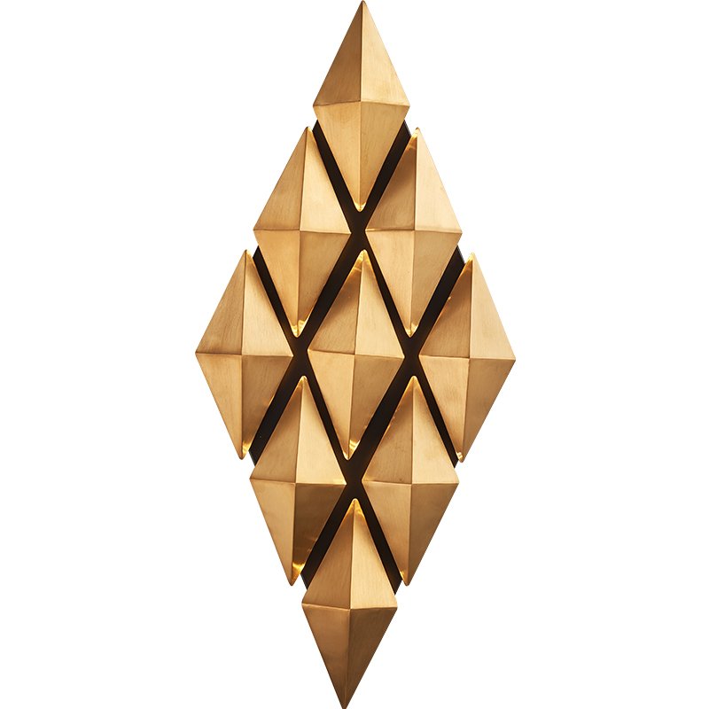 Бра Honeycomb Gold lozenges Wall Lamp Золотой в Перми | Loft Concept 