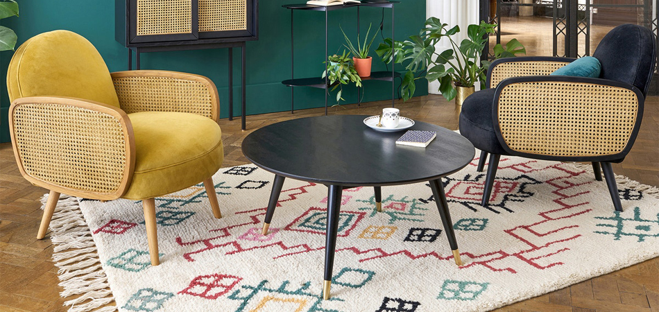 Круглый черный кофейный столик Круглый черный кофейный столик - Loft-Concept в Перми