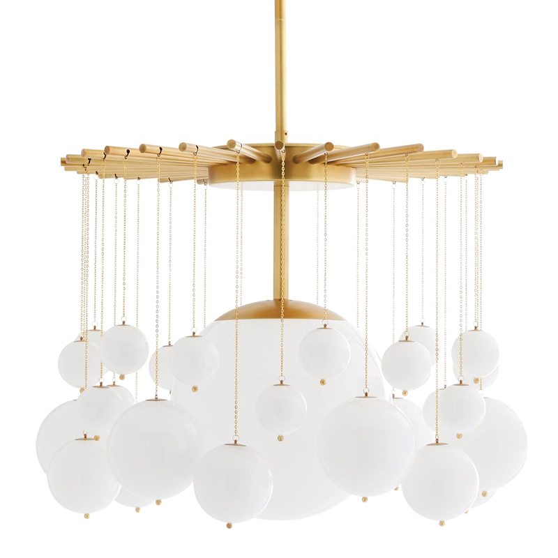 Люстра Arteriors MIRA CHANDELIER Золотой Белый в Перми | Loft Concept 