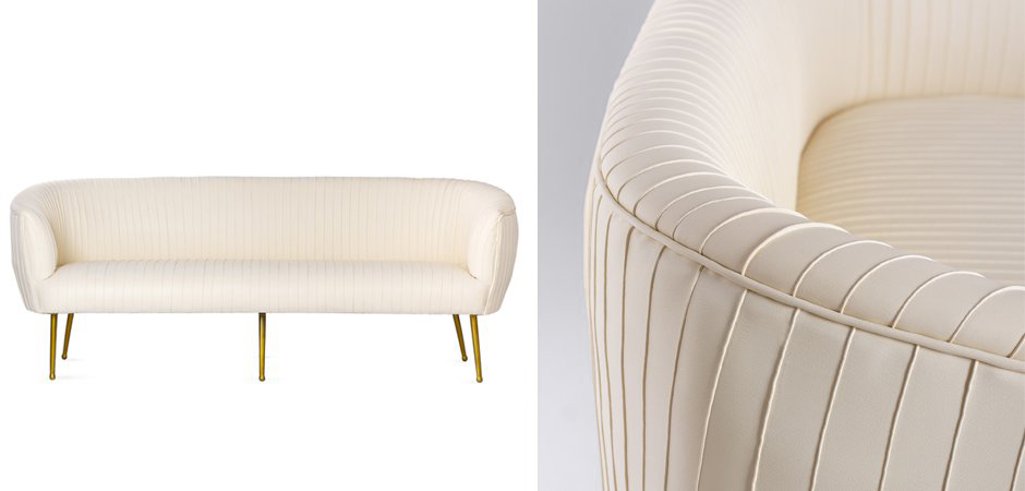 Софа Souffle Settee Leather ivory leather Софа Souffle Settee Leather ivory leather - Loft-Concept в Перми