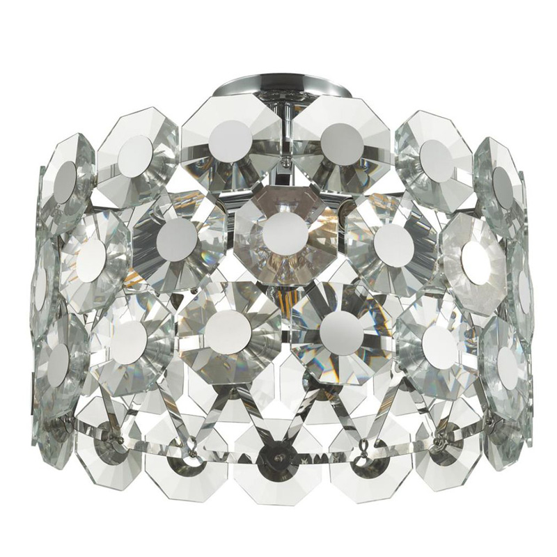 Потолочный светильник Crystal Octagons Chrome Хром Прозрачное Стекло Потолочный светильник Crystal Octagons Chrome Хром Прозрачное Стекло в Перми | Loft Concept
