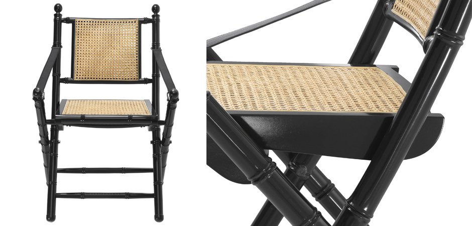 Стул Eichholtz Folding Chair Bolsena Black Стул Eichholtz Folding Chair Bolsena Black - Loft-Concept в Перми