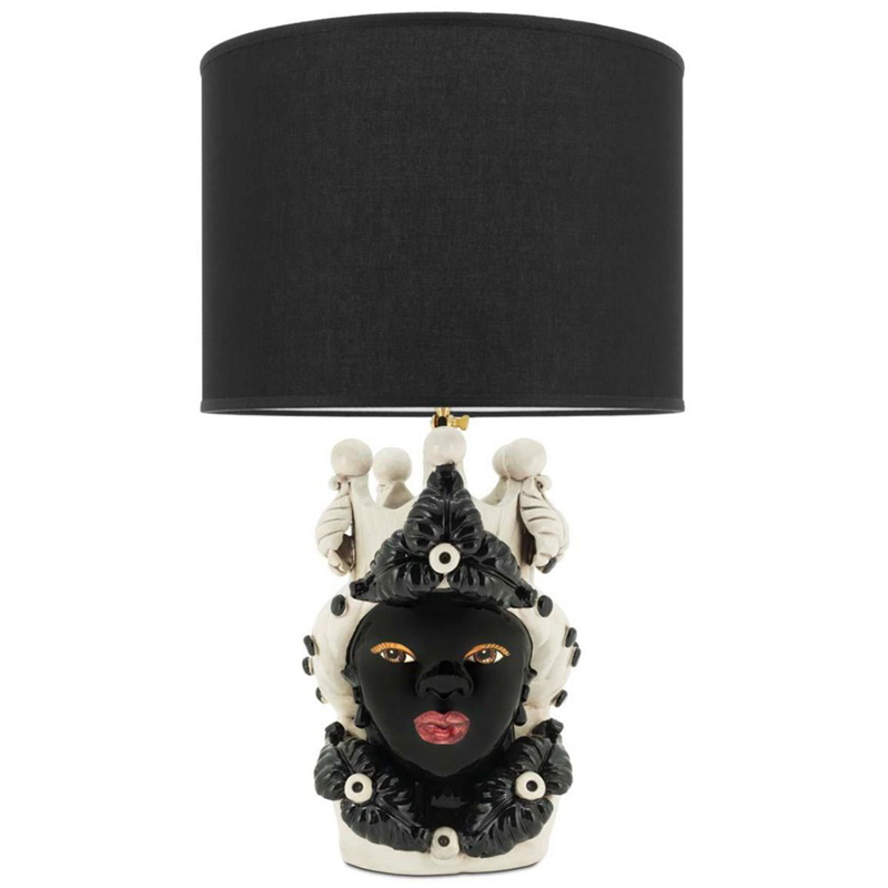 Настольная лампа Table Lamp Moro Lady Eve Black Белый Черный в Перми | Loft Concept 