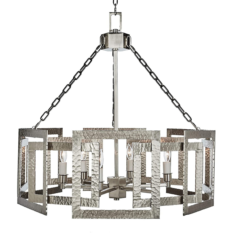 Люстра Textured Cage Pendant Lamp Silver Chandelier Серебряный в Перми | Loft Concept 