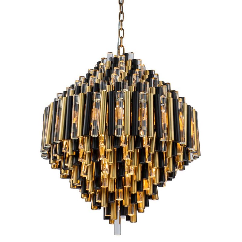 Люстра Black Brass Symphony Chandelier Черный Латунь Прозрачный (Transparent) в Перми | Loft Concept 