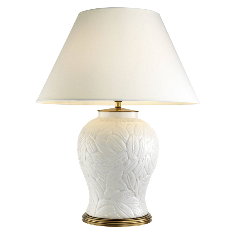 Настольная лампа Eichholtz Table Lamp Cyprus White Белый Латунь Античная полированная в Перми | Loft Concept 