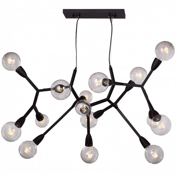 Люстра Polygon Chandelier 15 Black Черный в Перми | Loft Concept 