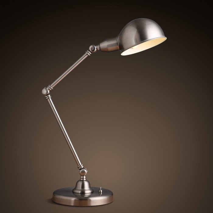 Настольная лампа Vintage Loft Table Lamp Серебряный в Перми | Loft Concept 