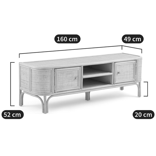 ТВ-тумба из плетеного ротанга Simone Rattan TV Stand в Перми