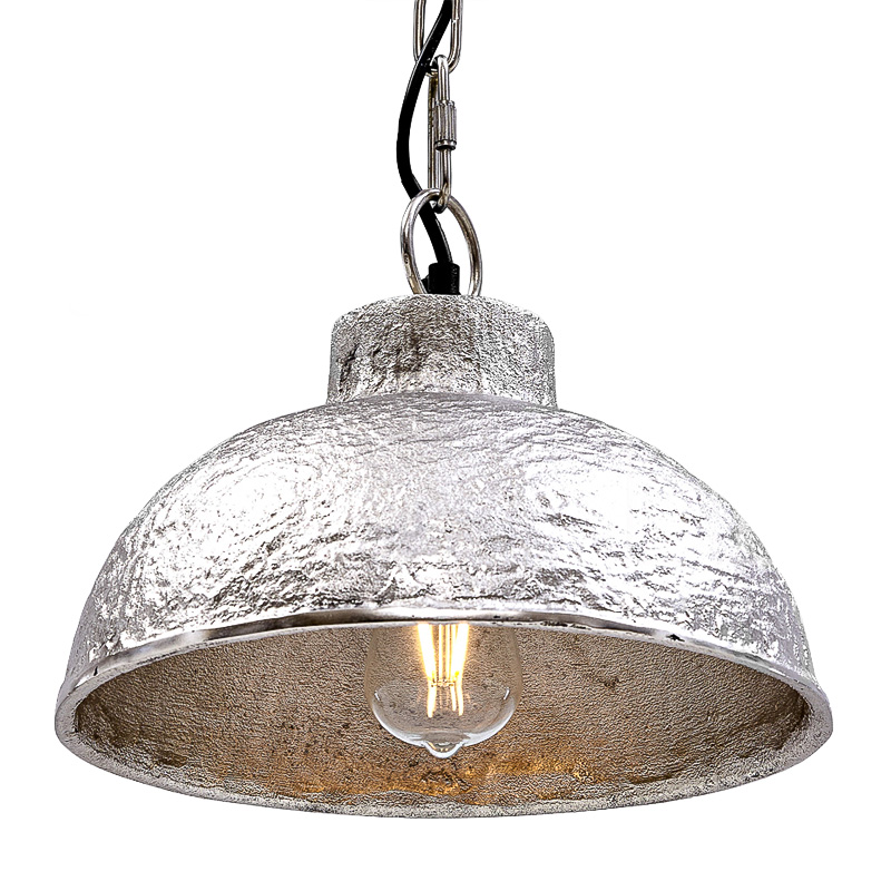 Подвесной светильник Rough Silver Pendant II Серебряный в Перми | Loft Concept 