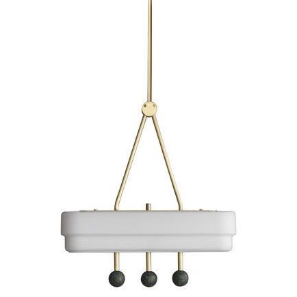 BERT FRANK SPATE PENDANT Bert Frank Латунь Белый в Перми | Loft Concept 