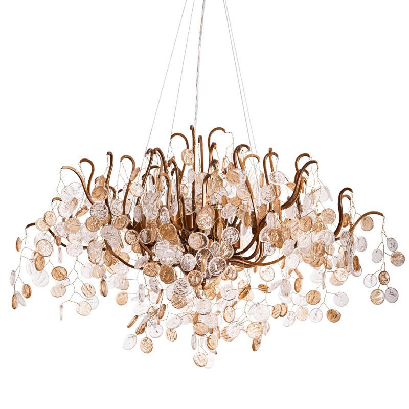 Люстра FAIRYTREE Chandelier Amber Pendants 100 Бронза Прозрачное Стекло в Перми | Loft Concept 