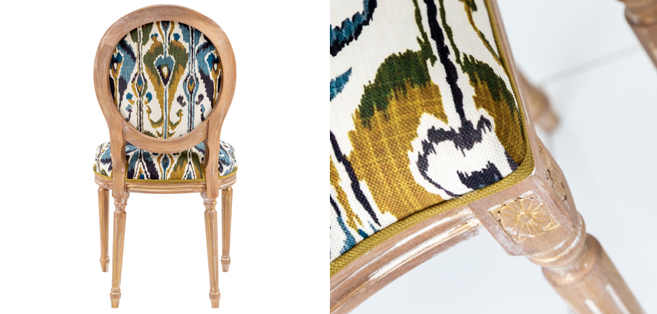 Стул Ikat Pattern с овальной спинкой Стул Ikat Pattern с овальной спинкой - Loft-Concept в Перми