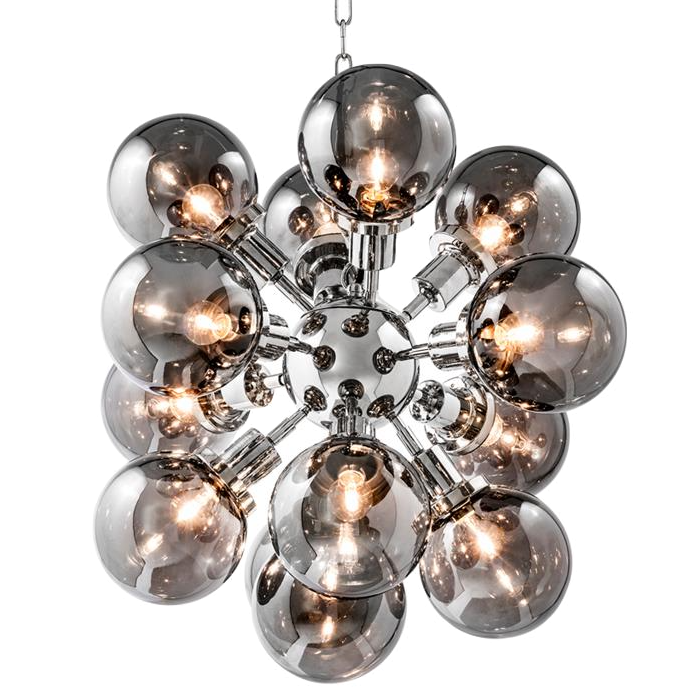 Люстра Chandelier Ludlow Nickel Никель Дымчатый (Smoke) в Перми | Loft Concept 