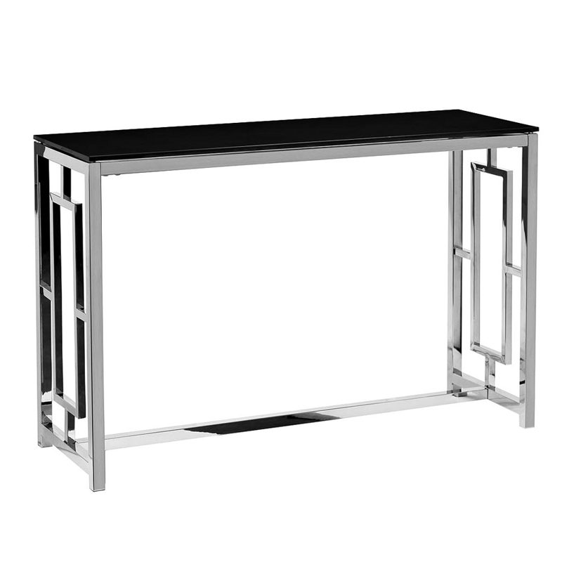 Консоль Console Black Glass Черный Хром в Перми | Loft Concept 