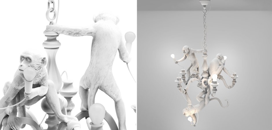 Люстра Seletti Monkey Chandelier White Люстра Seletti Monkey Chandelier White - Loft-Concept в Перми