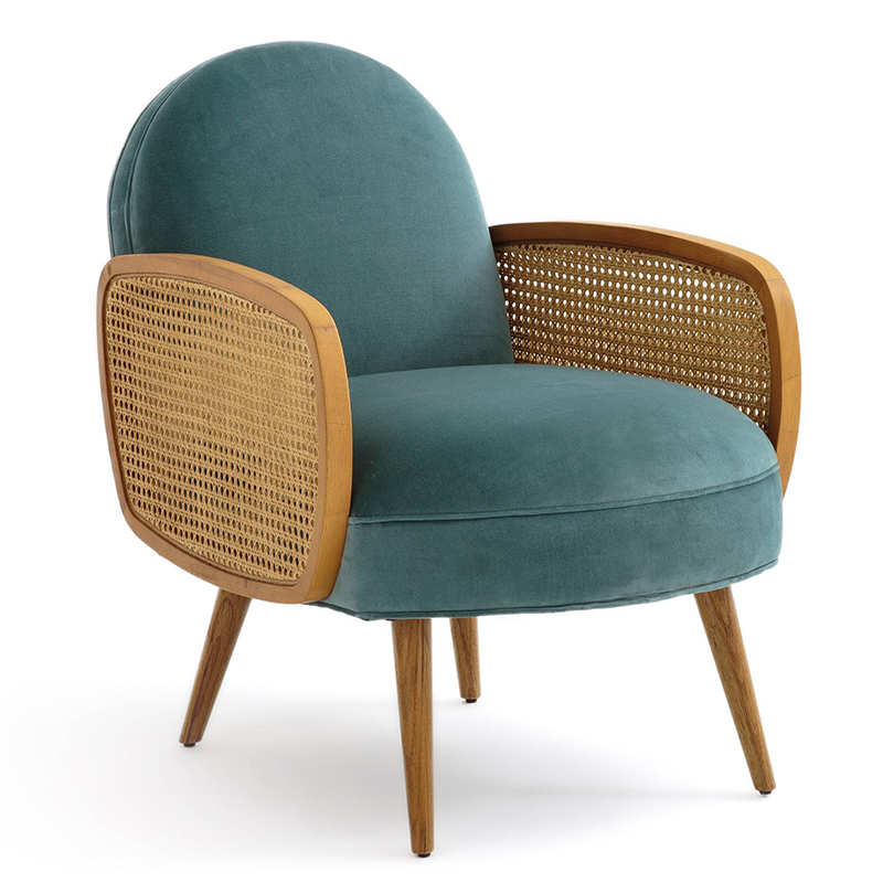 Кресло Morten Wicker Turquoise Armchair Бирюзовый в Перми | Loft Concept 