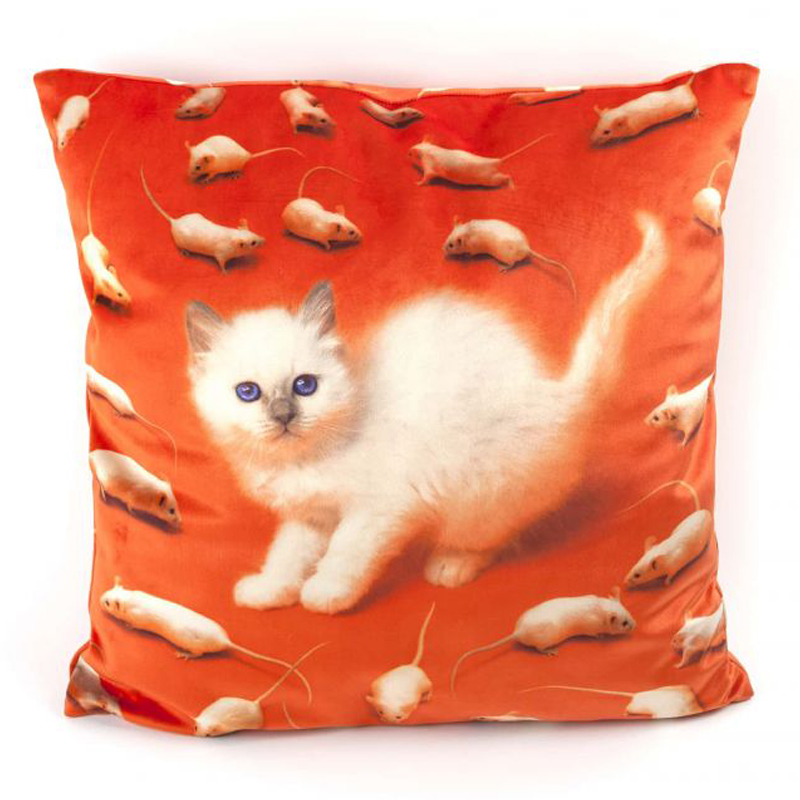 Подушка Seletti Cushion Kitten Мульти в Перми | Loft Concept 